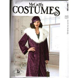 McCall's M8190 Misses 14 to 22 Uncut 1920 Flapper Fancy Dress Coat Pattern New